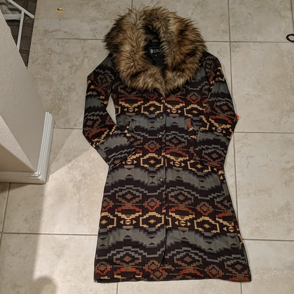 outback trading company Jackets & Blazers - Outback women's Mae long Aztec jacket
